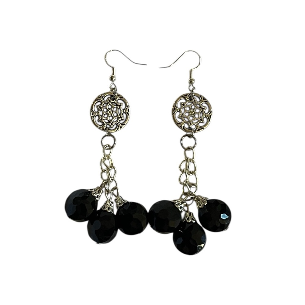 Handmade Gothic Artisan Dangle Drop Earrings 925 Silver Plated Hooks